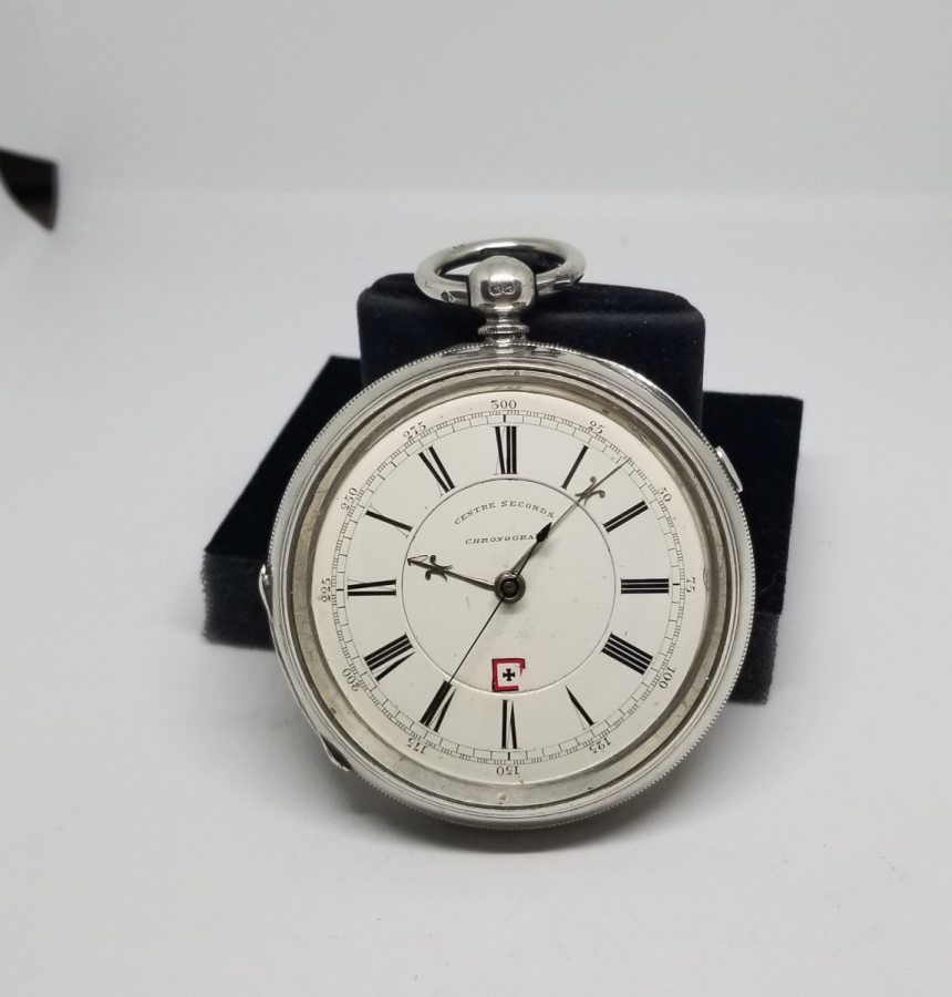 ÇOK NADİR GÜMÜŞ KASA İNGİLİZ CHRONOGRAPH CEP SAATİ