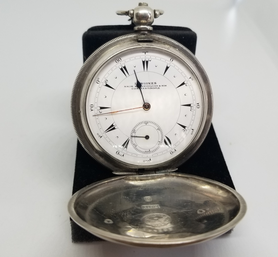 NADİR TİPTE OSMANLI DÖNEMİ LONGİNES - NECİB K.DJEZVEDJİAN KURMALI CEP SAATİ