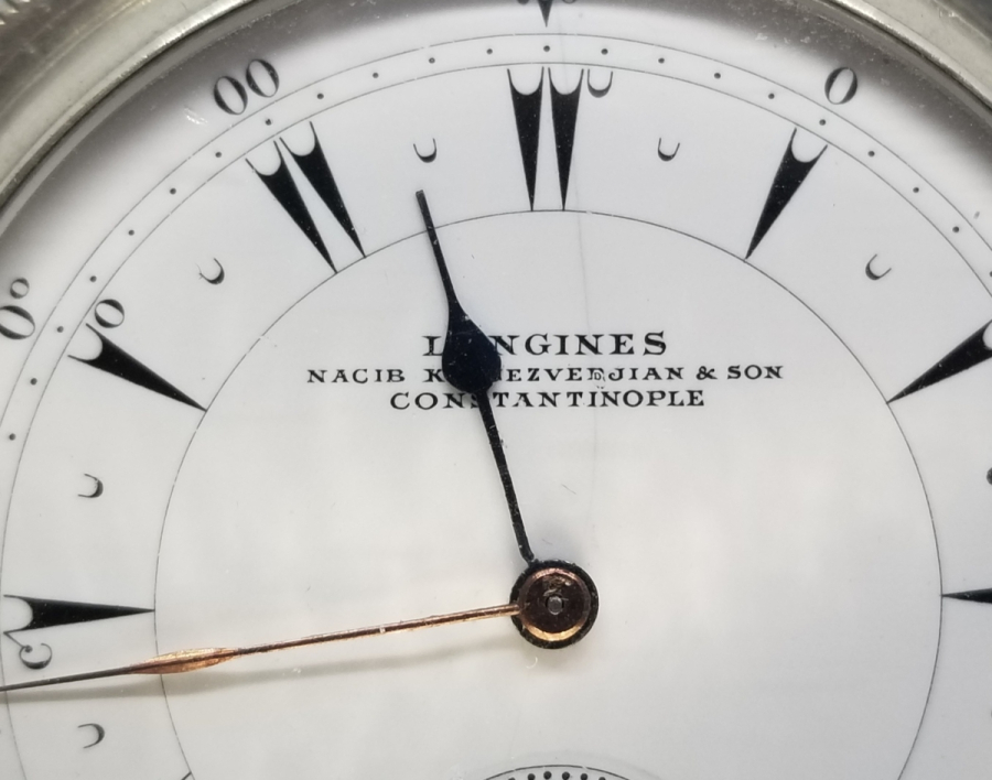 NADİR TİPTE OSMANLI DÖNEMİ LONGİNES - NECİB K.DJEZVEDJİAN KURMALI CEP SAATİ