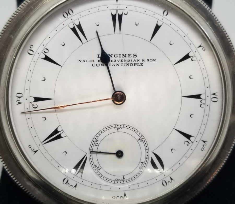 NADİR TİPTE OSMANLI DÖNEMİ LONGİNES - NECİB K.DJEZVEDJİAN KURMALI CEP SAATİ