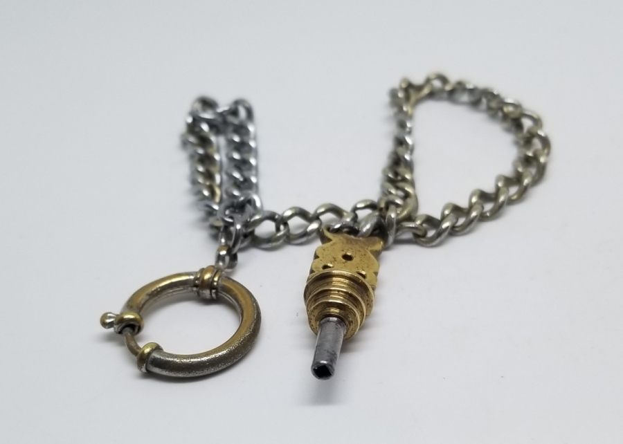 NADİR TİPTE OSMANLI DÖNEMİ ORİJİNAL KÖSTEĞİ İLE CEP SAATİ ANAHTARI