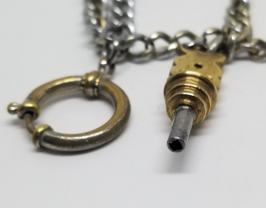 NADİR TİPTE OSMANLI DÖNEMİ ORİJİNAL KÖSTEĞİ İLE CEP SAATİ ANAHTARI