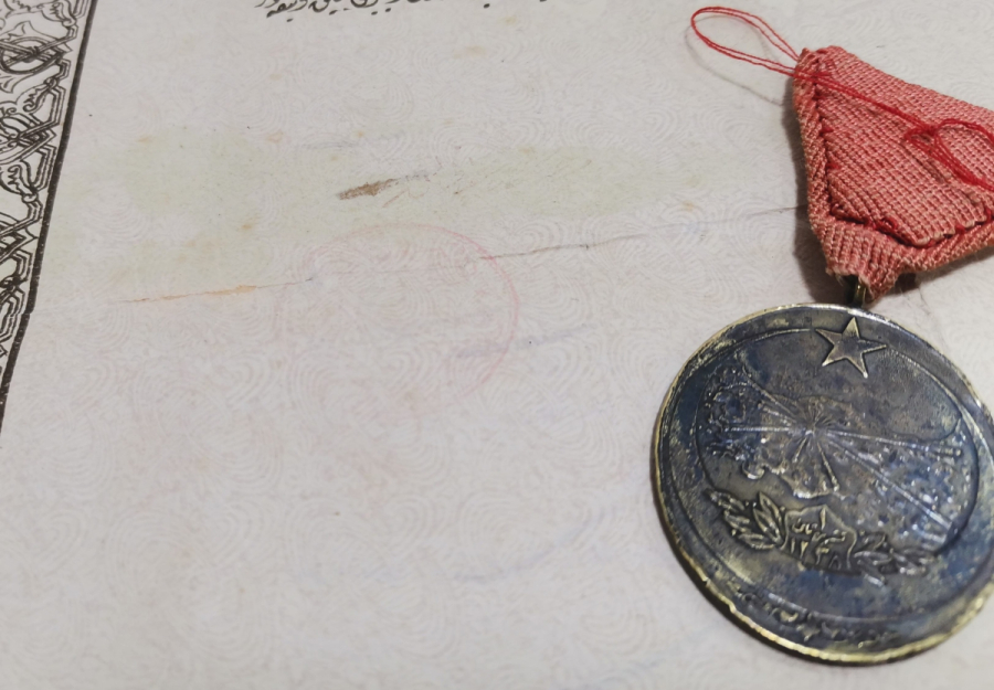 OSMANLICA YAZILI İSTİKLAL MADALYASI VE BERATI