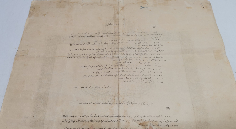 OSMANLICA YAZILI İSTİKLAL MADALYASI VE BERATI