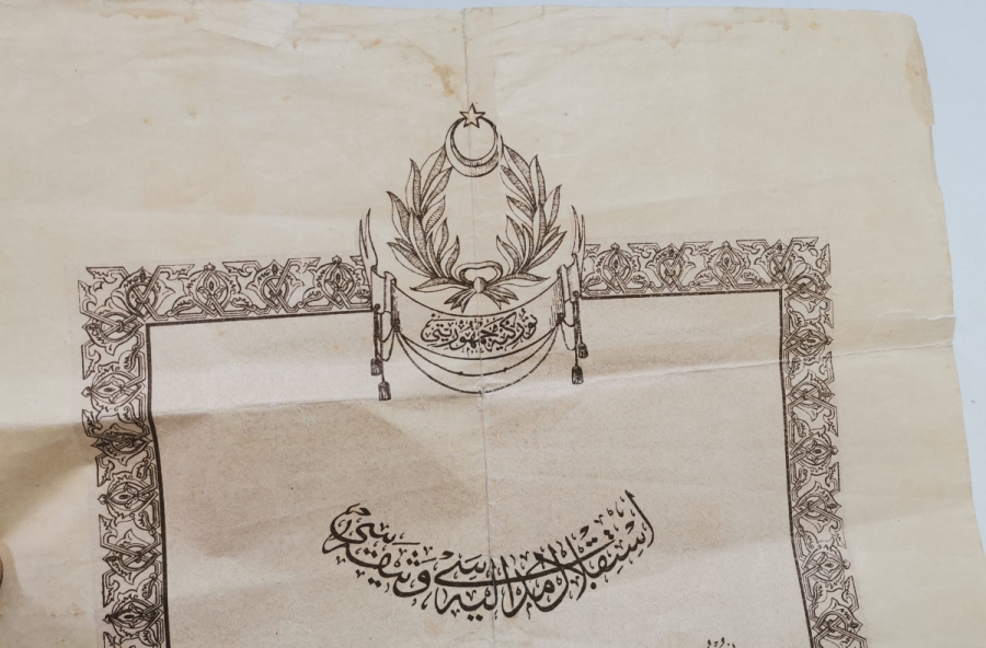 OSMANLICA YAZILI İSTİKLAL MADALYASI VE BERATI