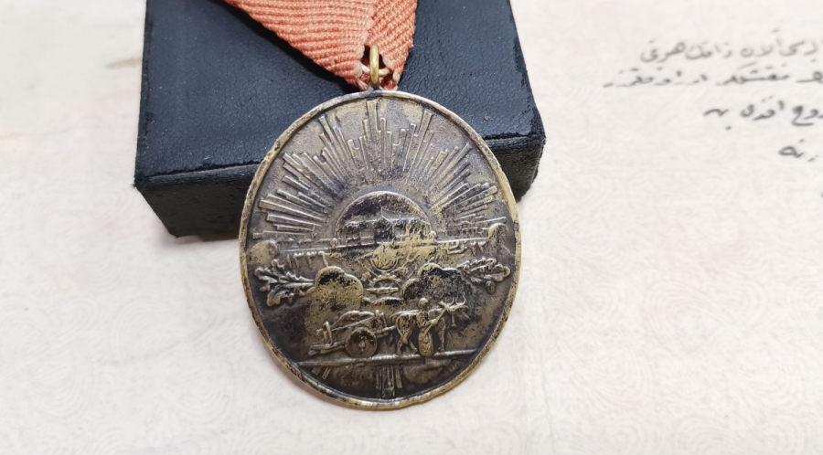 OSMANLICA YAZILI İSTİKLAL MADALYASI VE BERATI