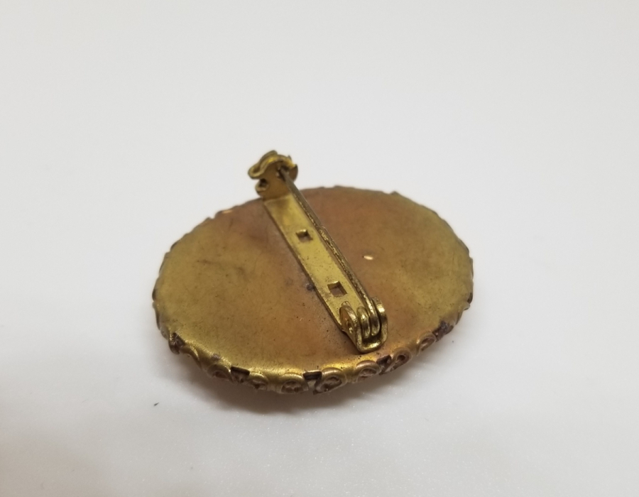 EL İŞİ ANTİKA ALTIN KAPLAMA BROŞ