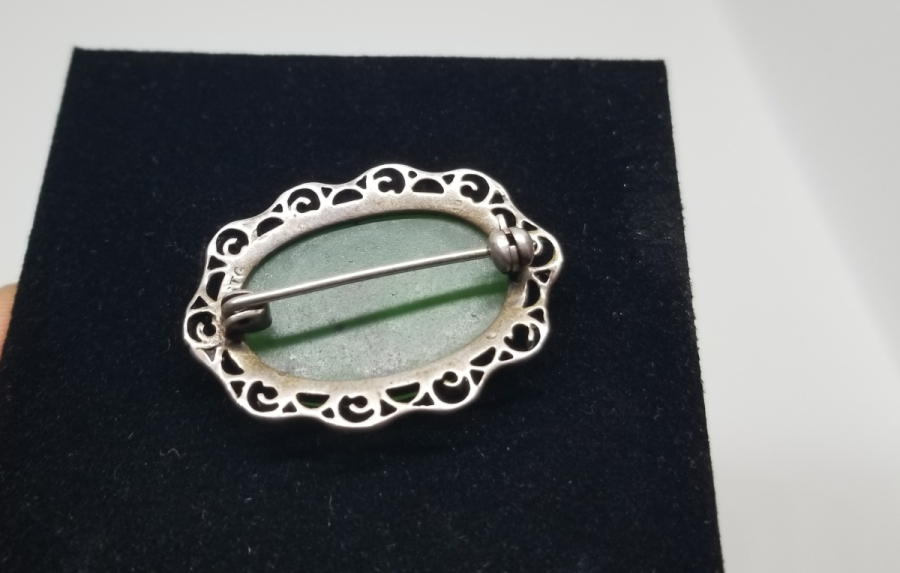 YEŞİM TAŞLI ANTİKA GÜMÜŞ BROŞ