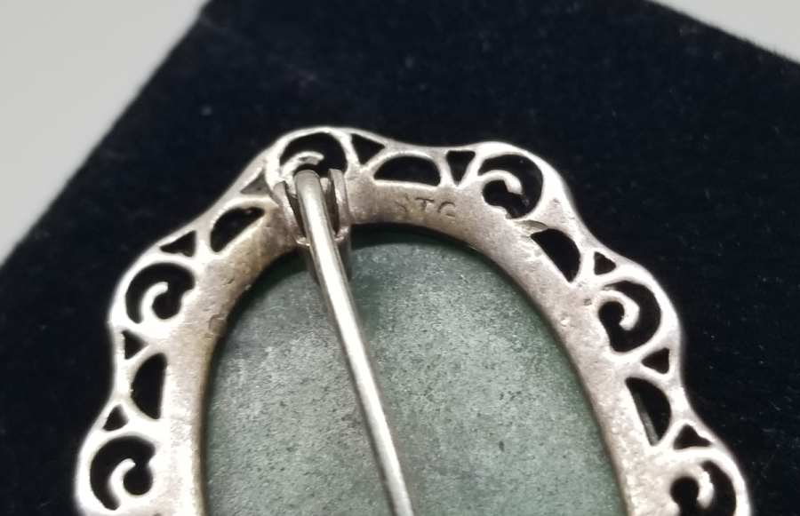 YEŞİM TAŞLI ANTİKA GÜMÜŞ BROŞ