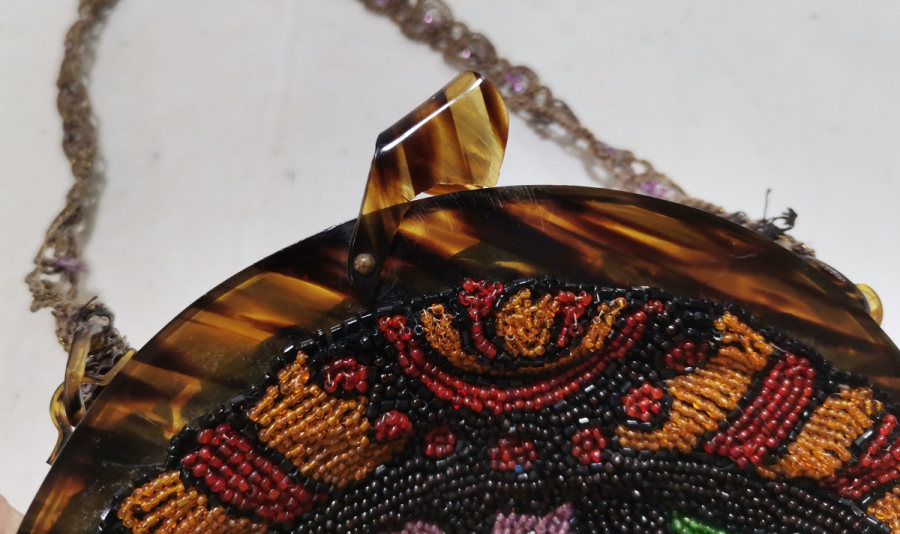 EL YAPIMI BONCUK İŞİ ANTİKA GECE ÇANTASI