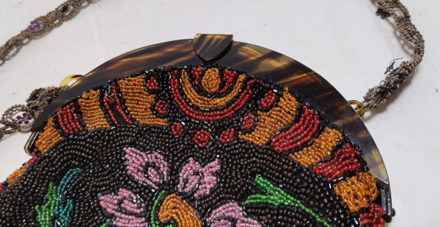 EL YAPIMI BONCUK İŞİ ANTİKA GECE ÇANTASI