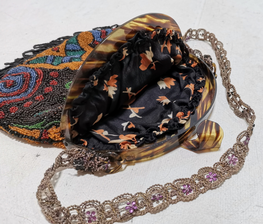 EL YAPIMI BONCUK İŞİ ANTİKA GECE ÇANTASI