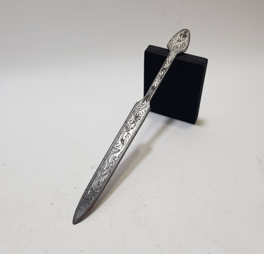 OSMANLI DÖNEMİ KOFGARİ İŞÇİLİKLİ BURSA YAPIMI ZARF AÇACAĞI