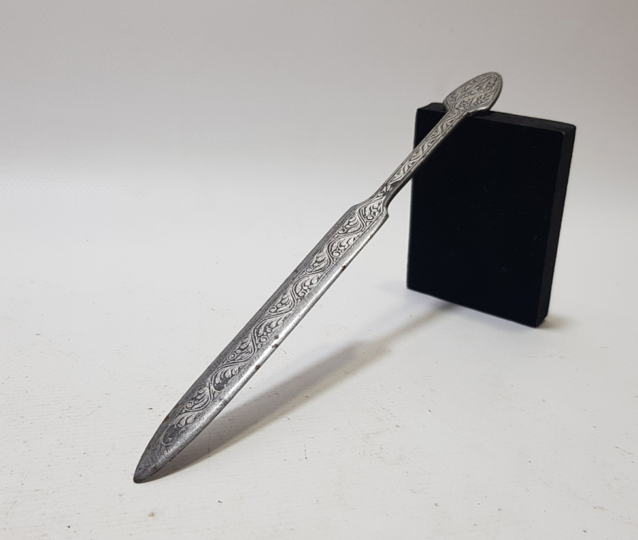 OSMANLI DÖNEMİ KOFGARİ İŞÇİLİKLİ BURSA YAPIMI ZARF AÇACAĞI