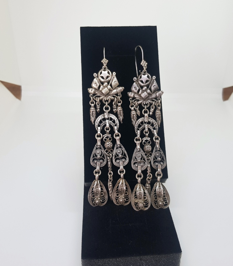 ÜZERİNDE TOPÇU BİRLİĞİ OSMANLI DEVLET ARMASI BULUNAN ÇOK NADİR ÖZEL YAPIM KÜPE