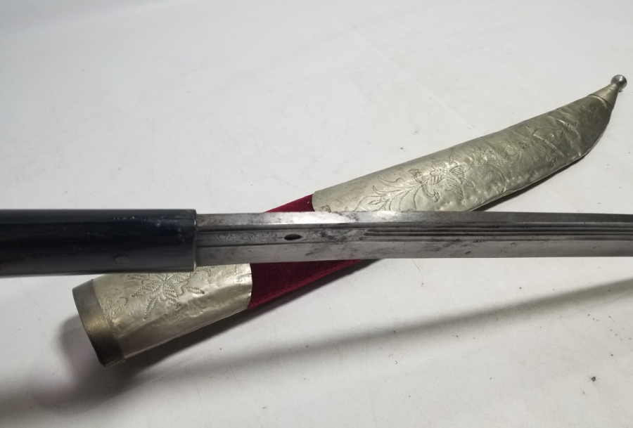 OSMANLI DÖNEMİ DEV BOYDA GADDARE FORMLU USTA DAMGALI BURSA İŞİ KUŞAK KAMASI