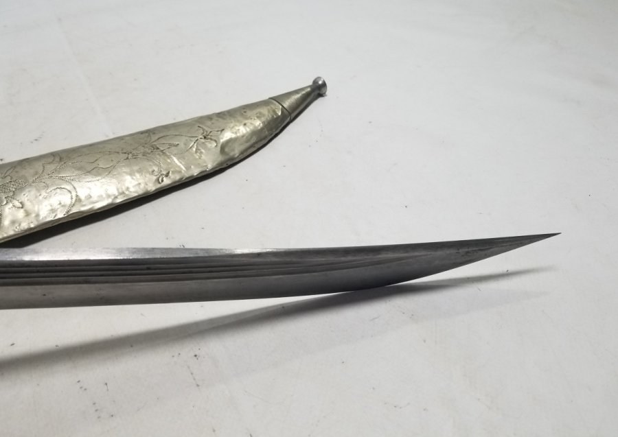 OSMANLI DÖNEMİ DEV BOYDA GADDARE FORMLU USTA DAMGALI BURSA İŞİ KUŞAK KAMASI