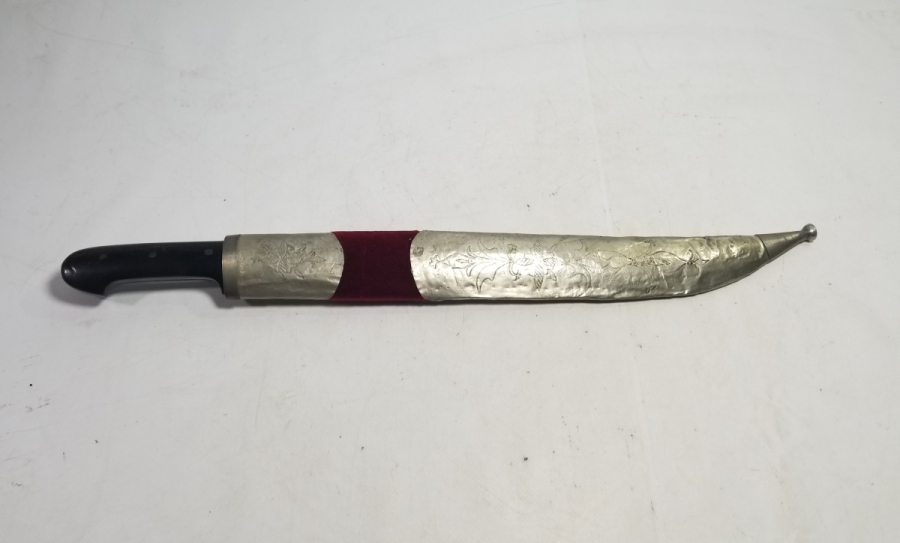 OSMANLI DÖNEMİ DEV BOYDA GADDARE FORMLU USTA DAMGALI BURSA İŞİ KUŞAK KAMASI