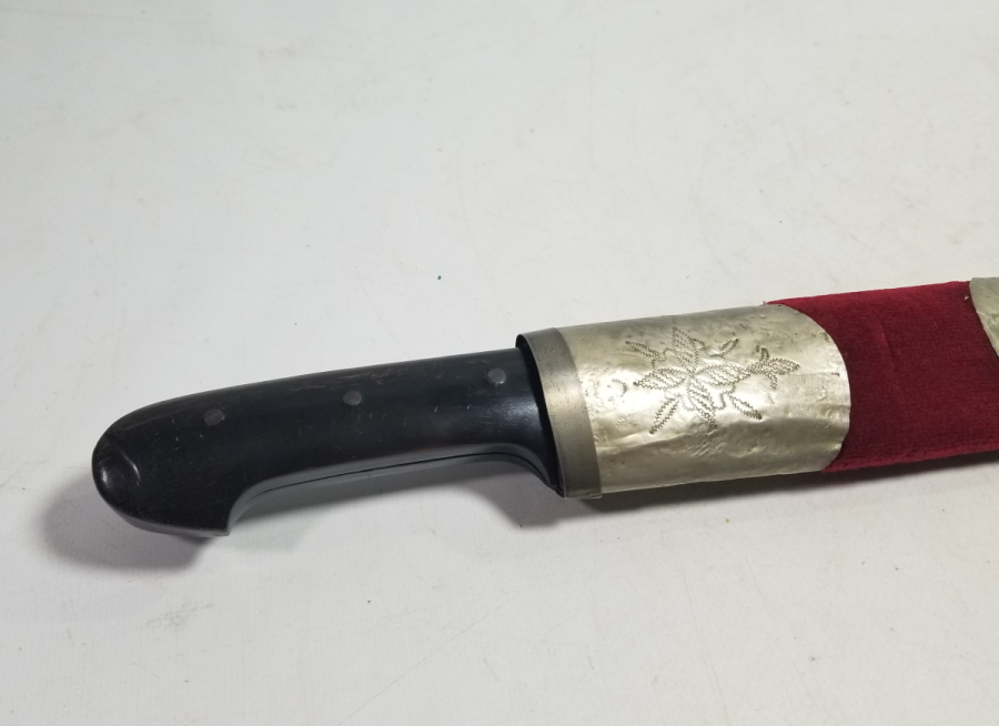 OSMANLI DÖNEMİ DEV BOYDA GADDARE FORMLU USTA DAMGALI BURSA İŞİ KUŞAK KAMASI