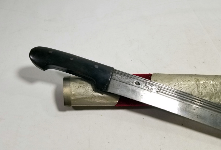 OSMANLI DÖNEMİ DEV BOYDA GADDARE FORMLU USTA DAMGALI BURSA İŞİ KUŞAK KAMASI