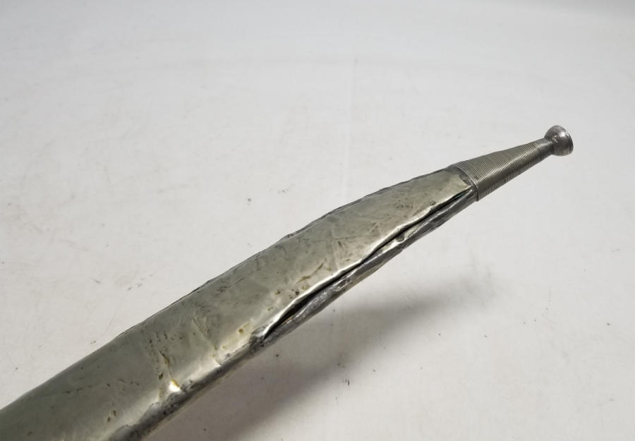 OSMANLI DÖNEMİ DEV BOYDA GADDARE FORMLU USTA DAMGALI BURSA İŞİ KUŞAK KAMASI