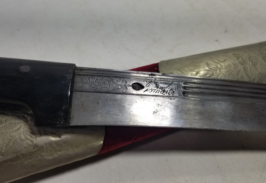 OSMANLI DÖNEMİ DEV BOYDA GADDARE FORMLU USTA DAMGALI BURSA İŞİ KUŞAK KAMASI