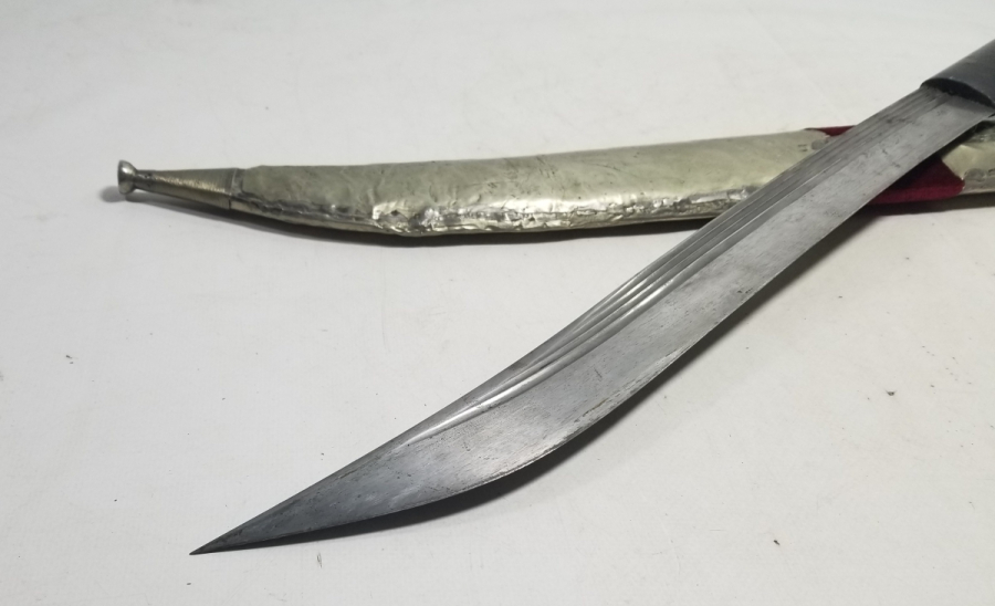 OSMANLI DÖNEMİ DEV BOYDA GADDARE FORMLU USTA DAMGALI BURSA İŞİ KUŞAK KAMASI