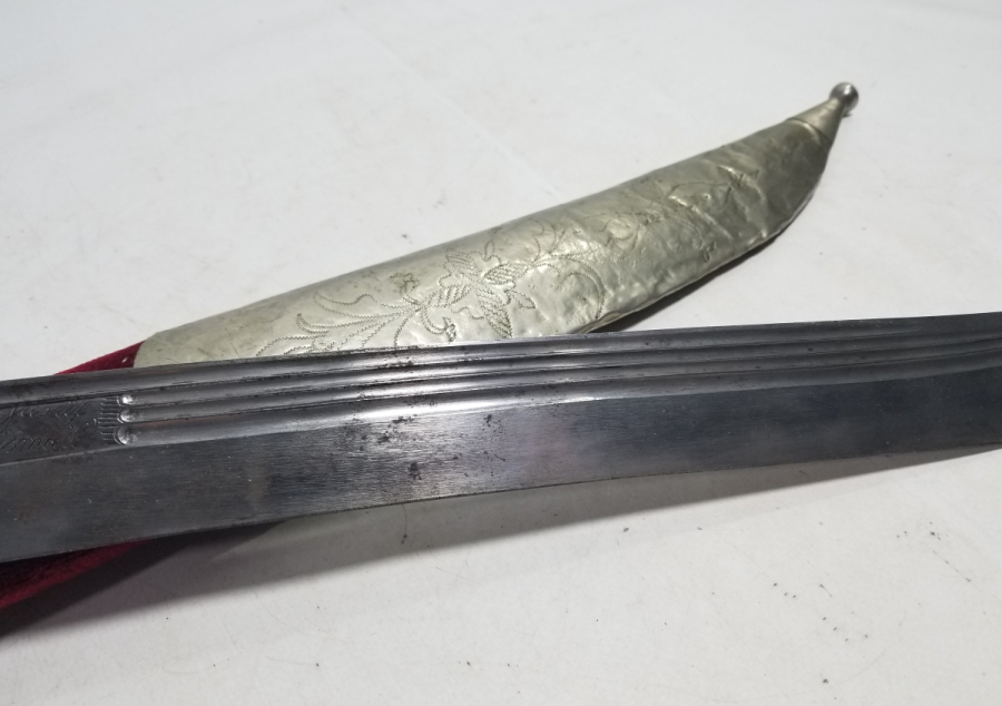 OSMANLI DÖNEMİ DEV BOYDA GADDARE FORMLU USTA DAMGALI BURSA İŞİ KUŞAK KAMASI