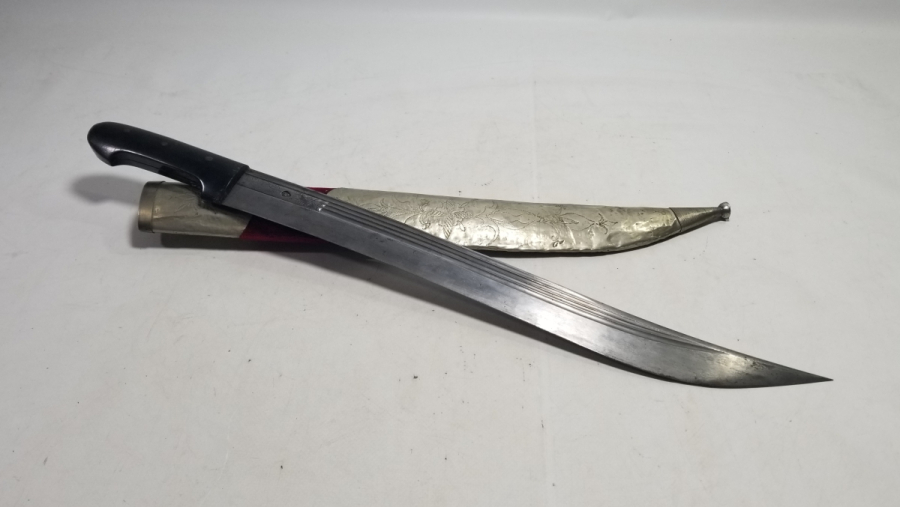 OSMANLI DÖNEMİ DEV BOYDA GADDARE FORMLU USTA DAMGALI BURSA İŞİ KUŞAK KAMASI