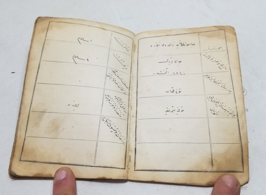 CUMHURİYET BAŞLARI OSMANLICA YAZILI KAFA KAĞIDI - NÜFUS CÜZDANI