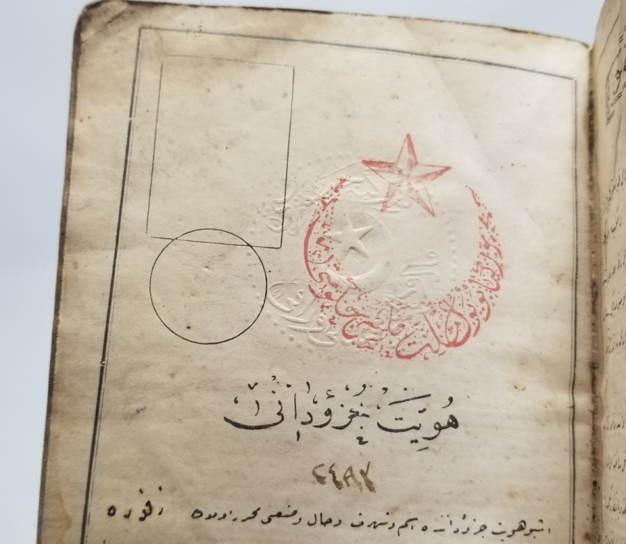 CUMHURİYET BAŞLARI OSMANLICA YAZILI KAFA KAĞIDI - NÜFUS CÜZDANI