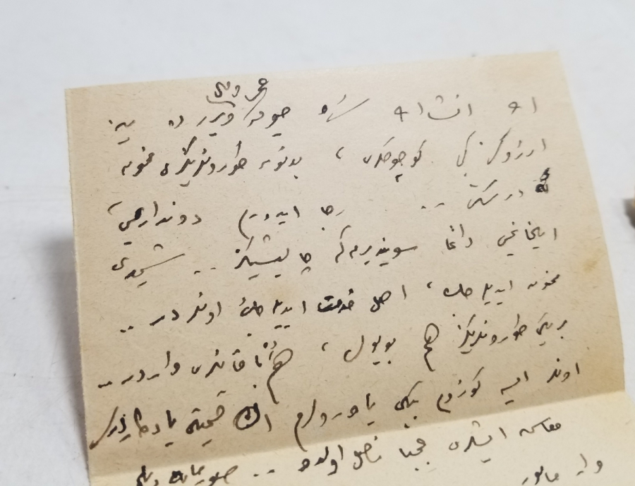 CUMHURİYET BAŞLARI OSMANLICA YAZILI MEKTUP