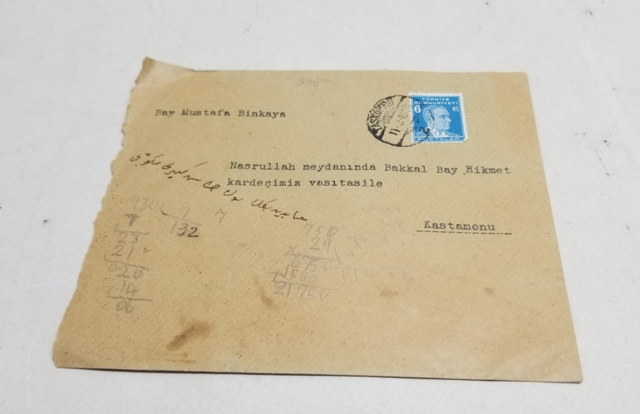 CUMHURİYET BAŞLARI OSMANLICA YAZILI MEKTUP