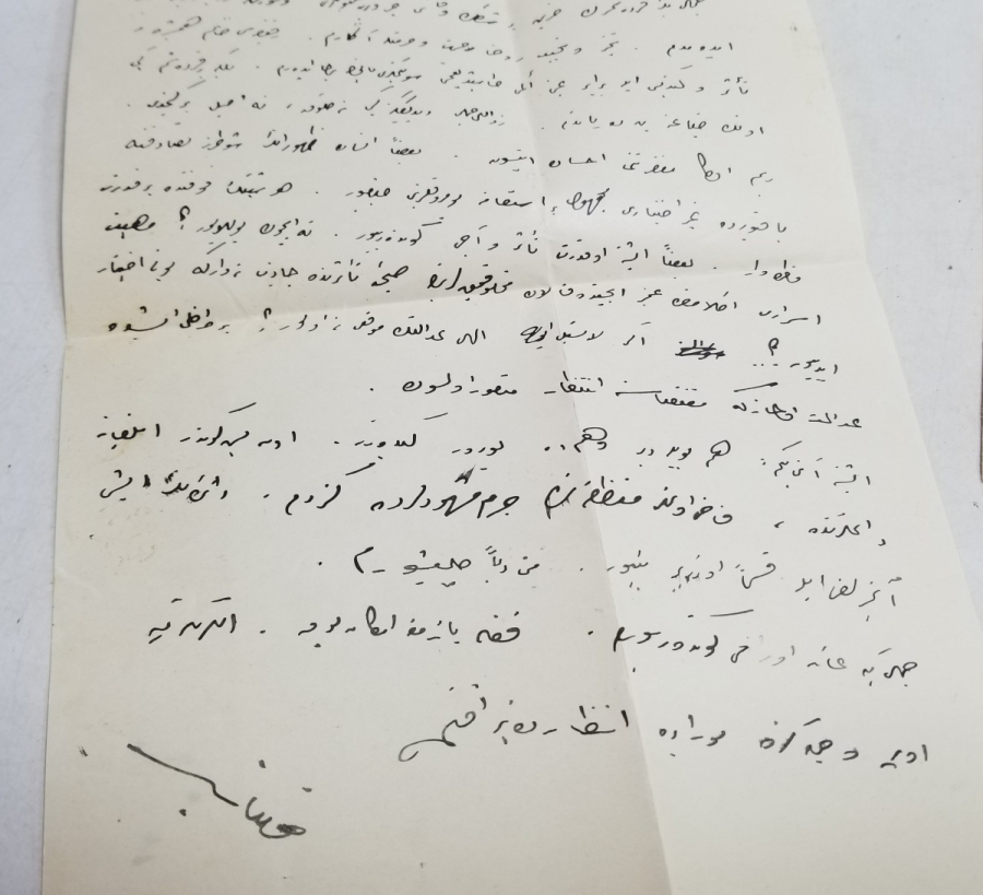 1940 TARİHLİ KASTAMONU MİLLETVEKİLİNE YAZILMIŞ OSMANLICA MEKTUP