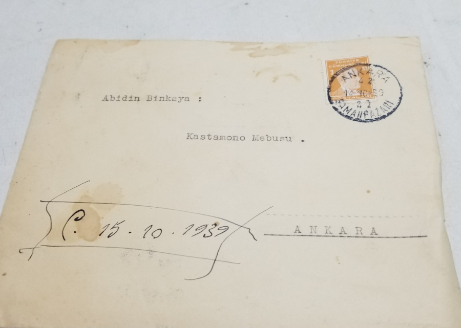 1940 TARİHLİ KASTAMONU MİLLETVEKİLİNE YAZILMIŞ OSMANLICA MEKTUP