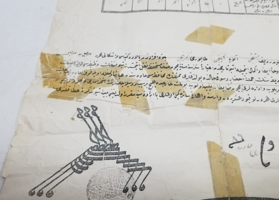 OSMANLI DÖNEMİ MÜSTAHFIZ SINIFINA AİT ÇOK NADİR ASKERİ TEZKERE