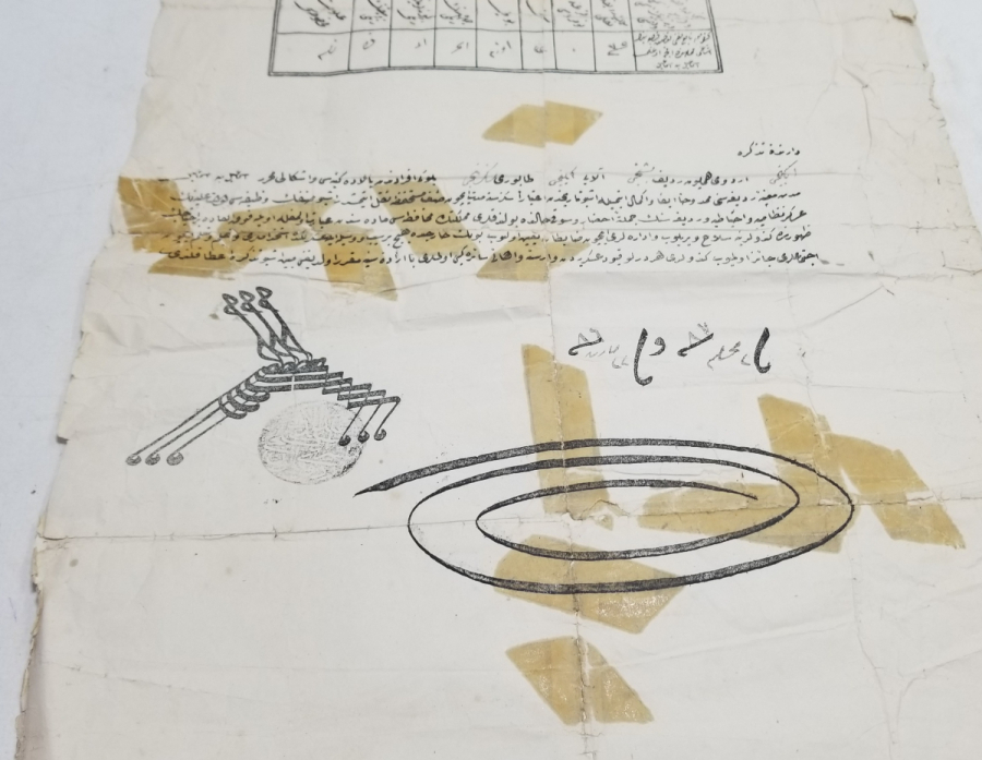 OSMANLI DÖNEMİ MÜSTAHFIZ SINIFINA AİT ÇOK NADİR ASKERİ TEZKERE