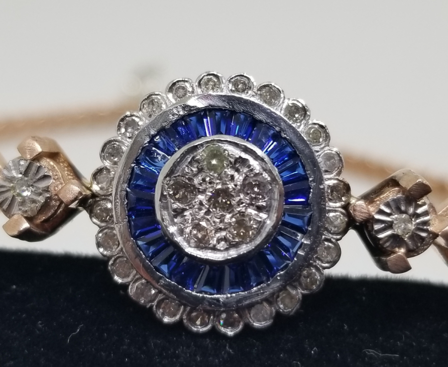 ELMAS TAŞLI ALTIN KAPLAMA BİLEKLİK