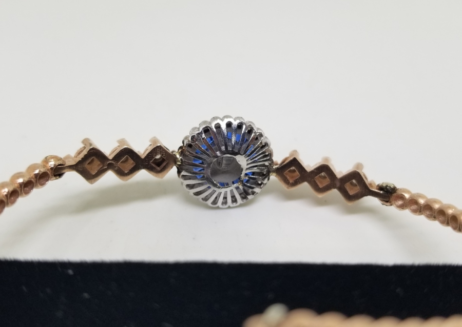 ELMAS TAŞLI ALTIN KAPLAMA BİLEKLİK