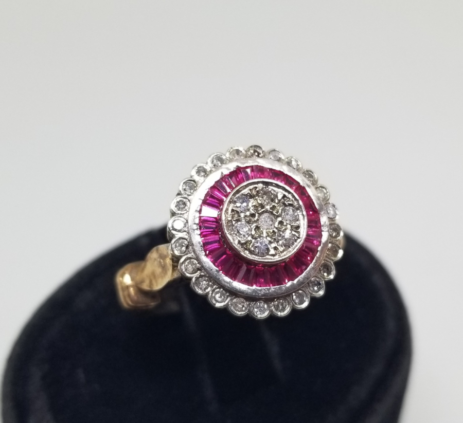 YAKUT - ELMAS VE PIRLANTA TAŞLI ÖZEL YAPIM YÜZÜK