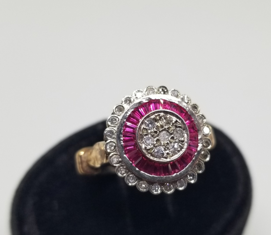 YAKUT - ELMAS VE PIRLANTA TAŞLI ÖZEL YAPIM YÜZÜK