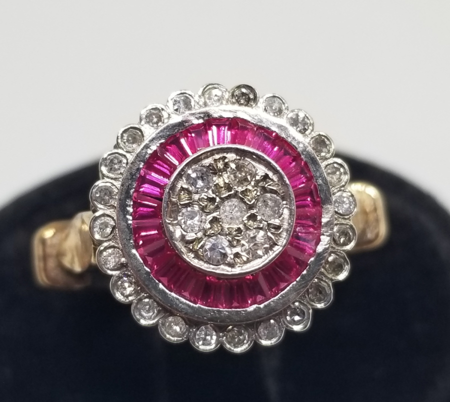 YAKUT - ELMAS VE PIRLANTA TAŞLI ÖZEL YAPIM YÜZÜK