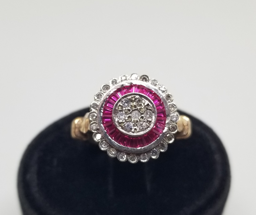 YAKUT - ELMAS VE PIRLANTA TAŞLI ÖZEL YAPIM YÜZÜK