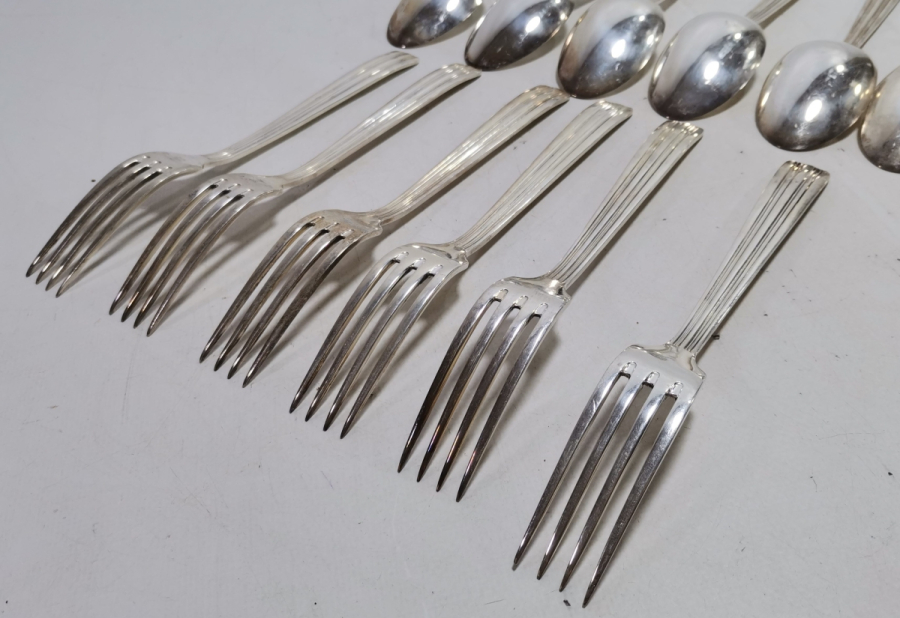 GÜMÜŞ KAPLAMA ANTİKA ÇATAL KAŞIK TAKIMI