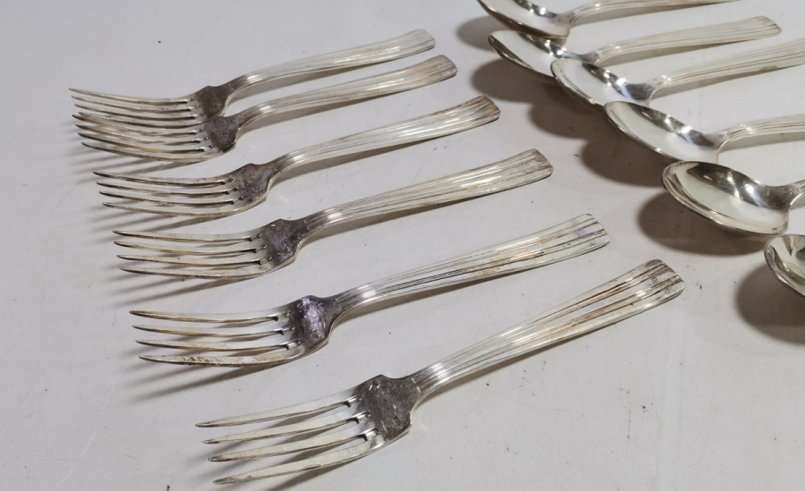 GÜMÜŞ KAPLAMA ANTİKA ÇATAL KAŞIK TAKIMI