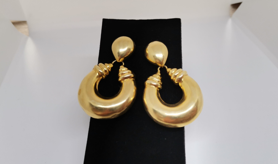 ÖZEL YAPIM ALTIN KAPLAMA GÜMÜŞ KÜPE