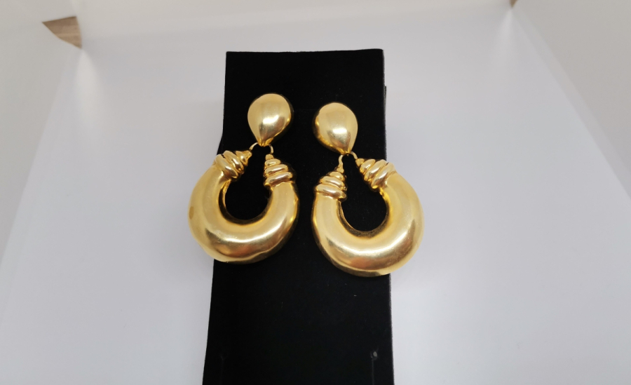 ÖZEL YAPIM ALTIN KAPLAMA GÜMÜŞ KÜPE