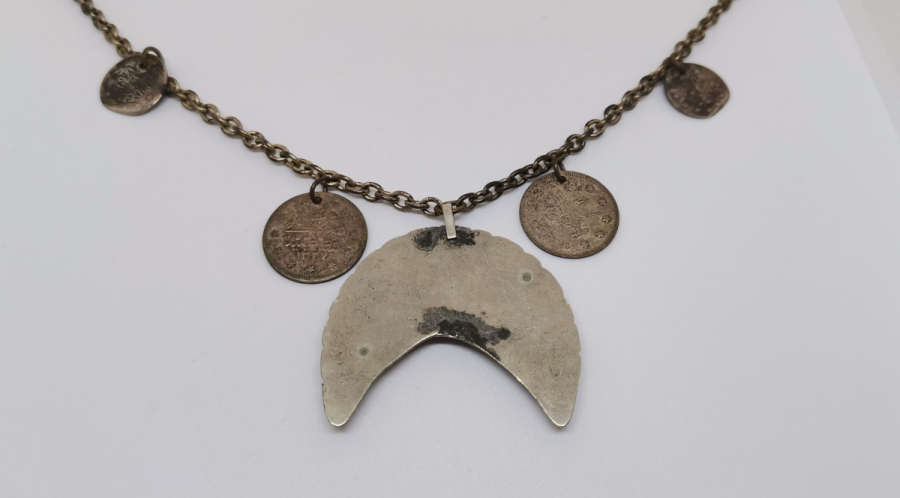 HİLAL FORMLU OSMANLI PARÇALARDAN DİZAYN EDİLMİŞ GERDANLIK