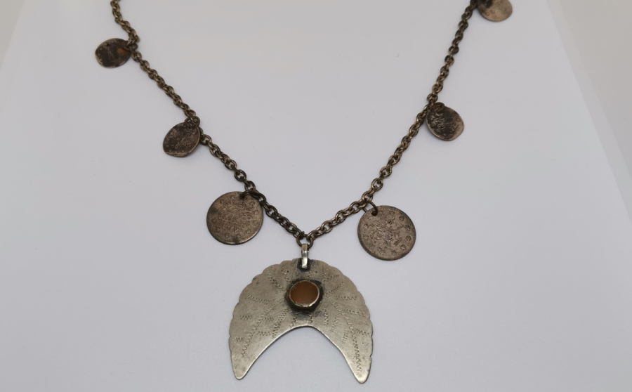 HİLAL FORMLU OSMANLI PARÇALARDAN DİZAYN EDİLMİŞ GERDANLIK