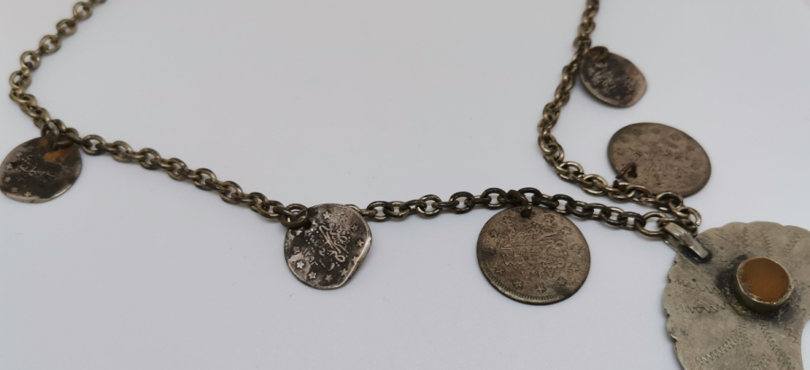 HİLAL FORMLU OSMANLI PARÇALARDAN DİZAYN EDİLMİŞ GERDANLIK